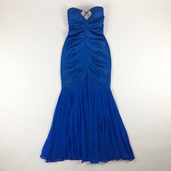 cache royal blue dress Veida Silk Dress